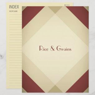 Elegant Maroon Diamond Recipe Divider/Index