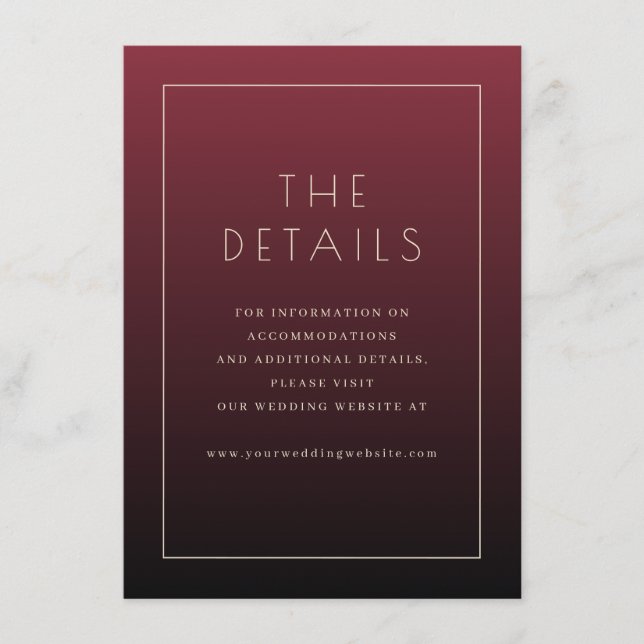 Elegant Maroon Minimalist Invitation (Front)