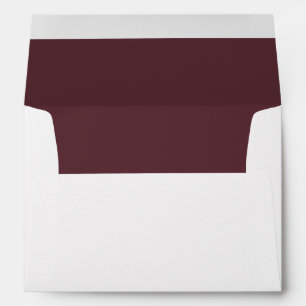 Elegant Maroon Red Lined Wedding Envelope