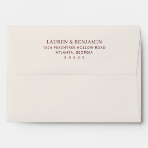 Elegant Maroon Typographic Envelope