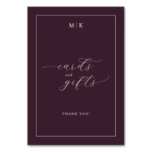 Elegant Maroon Typographic Thank You Card