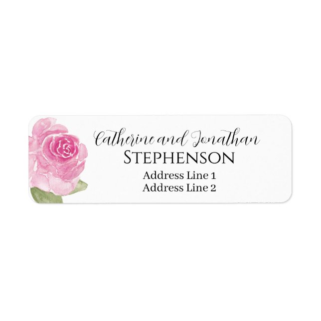 Elegant Married Couple Return Address Labels (Front)
