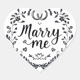 Elegant “Marry Me” Heart Wedding Sticker 💍✨👰