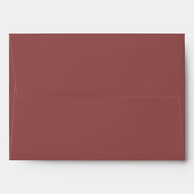 Elegant marsala fall wedding envelopes (Back (Top Flap))