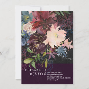 Elegant Marsala Wine Floral Botanical Garden