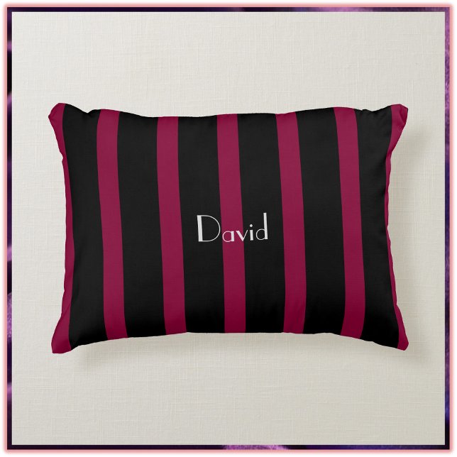 Elegant Masculine Black Striped Decorative Cushion (Creator Uploaded)
