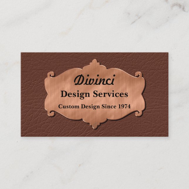 Elegant Masculine Business Card (Front)