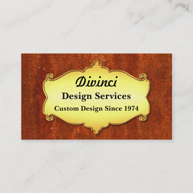 Elegant Masculine Business Card (Front)