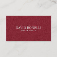Elegant Masculine Dark Red Leather Look