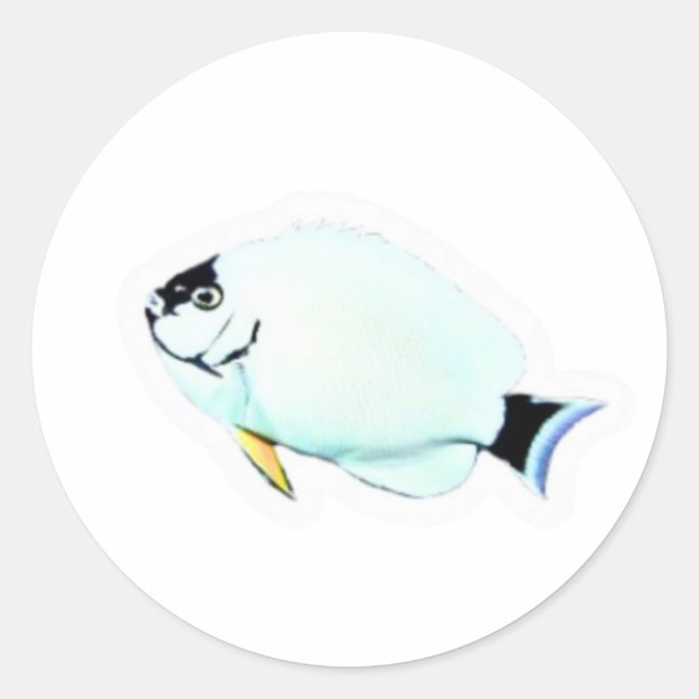​Elegant Masked Angelfish Die-Cut Sticker (Front)