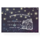 Elegant Mason Jar String Lights Wedding Guestbook