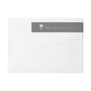 Elegant Mason Jar Wedding Wrap Around Label