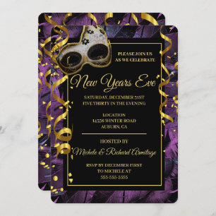 Elegant Masquerade Ball Invitation