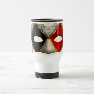 Elegant Masquerade Mask Carnival Party Art Travel Mug
