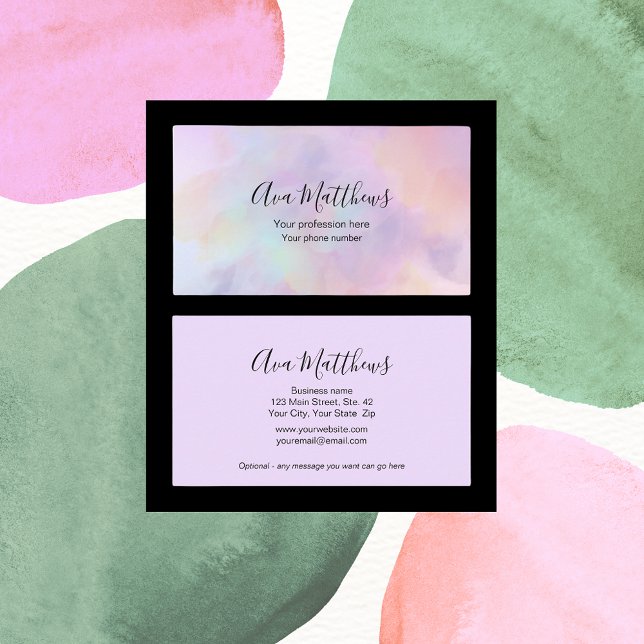Elegant Massage Spa Wellness Hair Stylist Business Card (Personalize these beautiful business cards with your own name and contact information!
)