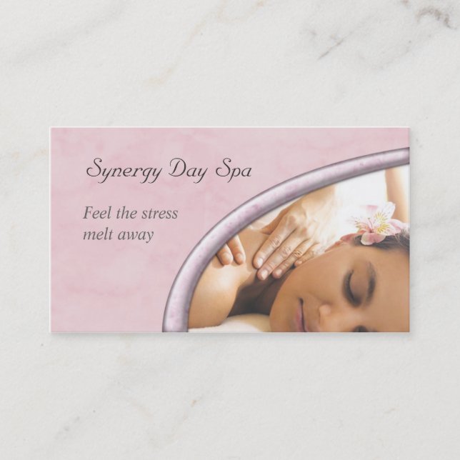 Elegant Massage Therapy Business Card (Front)