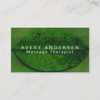 Elegant Massage Therapy Business Card