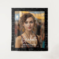 Elegant Math Handwritten Script Photo Graduation 