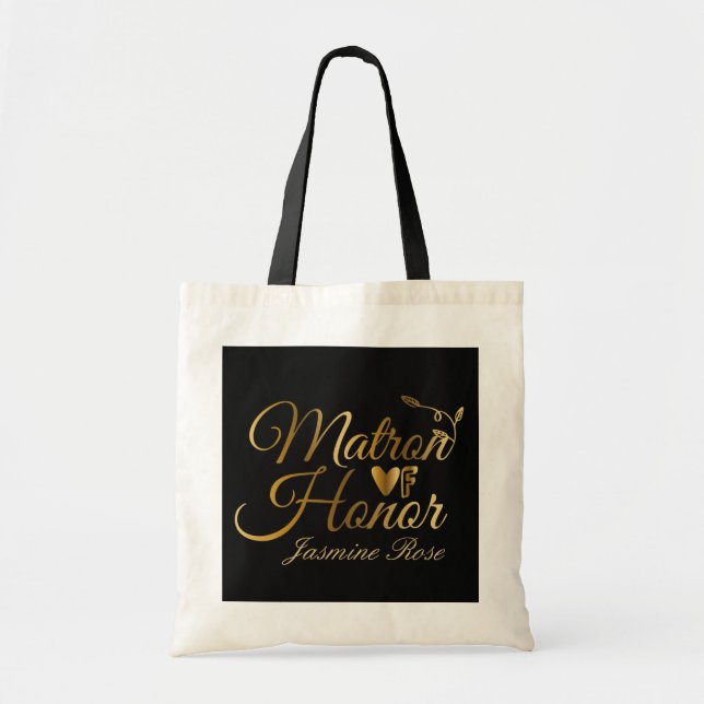 elegant Matron of Honour personalise Tote Bag (Front)