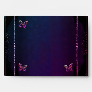 Elegant Mauve and Gold Wedding Envelope