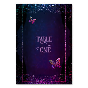 Elegant Mauve and Gold Wedding  Table Number