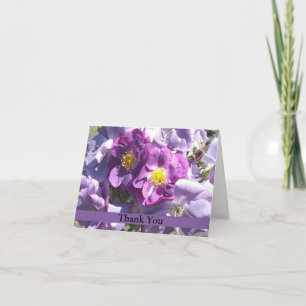Elegant Mauve Roses Thank You Card