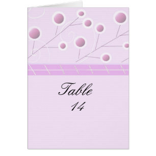 Elegant Mauve Table Seating Card