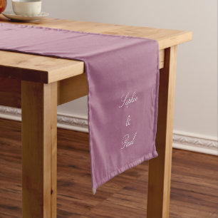 Elegant Mauve Wedding Table Runner