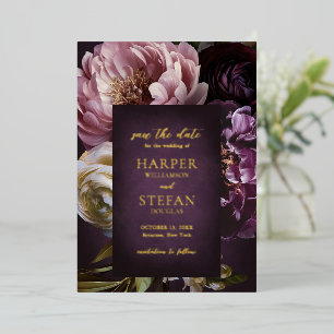 Elegant Maximalist Floral Wedding Save the Date