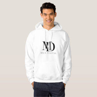 Elegant MD Monogram Minimalist Black Letter Logo Hoodie