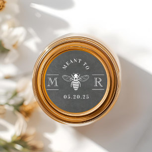 Elegant Meant to Bee Honey Wedding Favour Chalk Classic Round Sticker