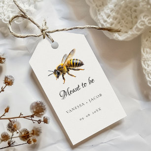Elegant Meant to Bee Wedding Favor Gift Tags