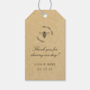 Elegant Meant to Bee Wedding Favour Thank You Kraf Gift Tags