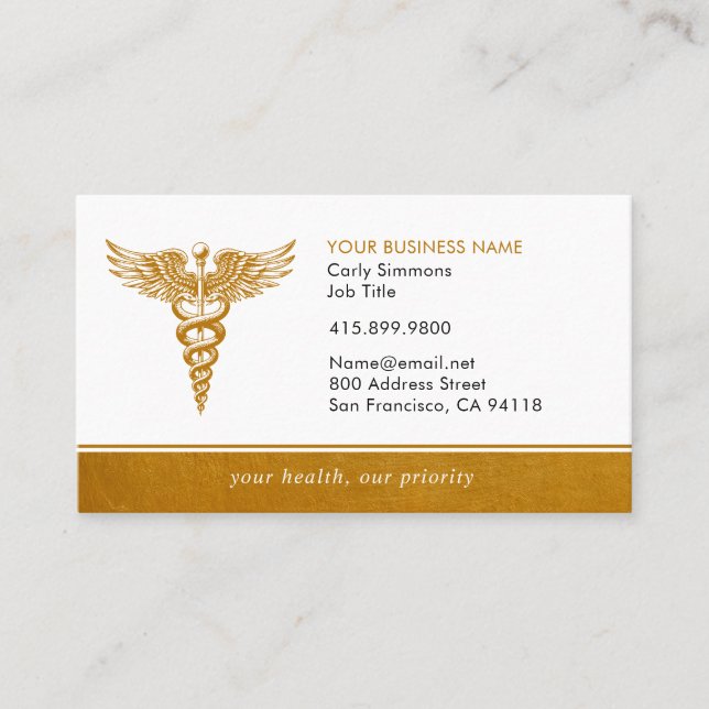 Elegant Medical  Business Card (Front)