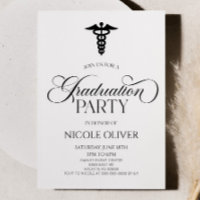 Elegant Medical Caduceus Graduation