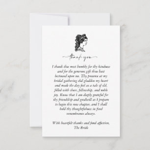 Elegant Medieval Fantasy Wedding Thank You Card