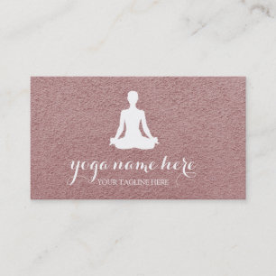 Elegant Meditation Om Logo Yoga Business Card