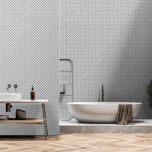 Elegant Mediterranean Black and White Pattern Wallpaper