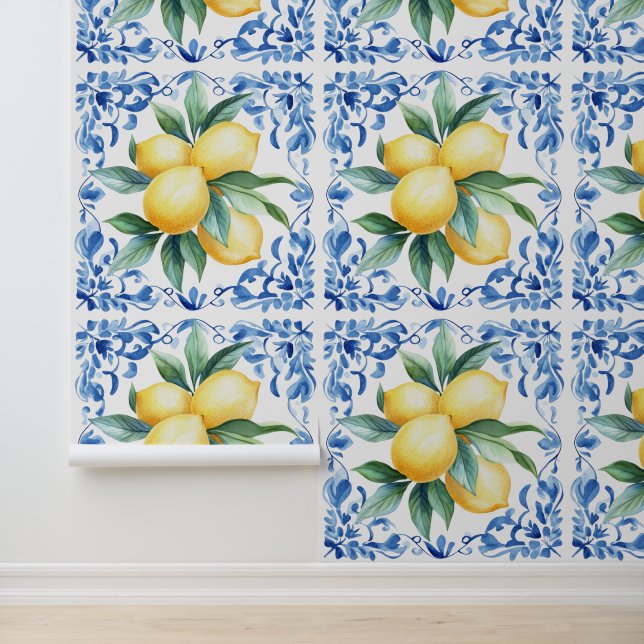 Elegant Mediterranean Citrus Wallpaper (Application)