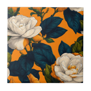 Elegant Mediterranean Gardenias  Tiles  For Tiled 