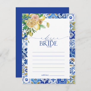 Elegant Mediterranean Lemon Advice To The Bride Postcard