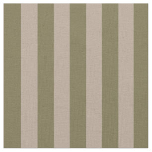 Elegant Mediterranean Olive Green Beige Stripes Fabric