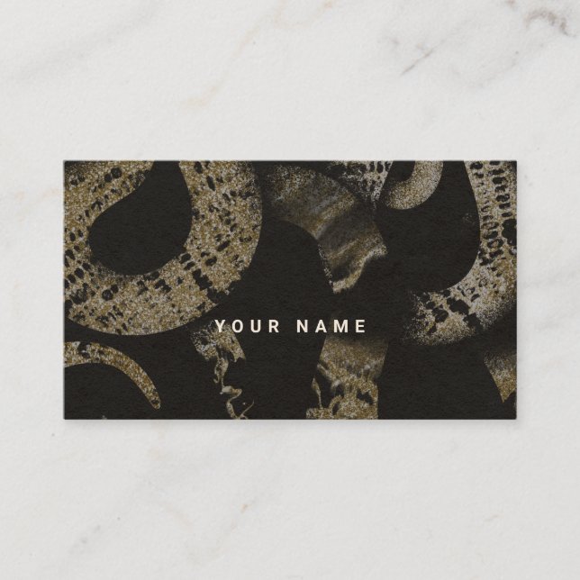 Elegant Medusa Snakes Luxury Art Business Card (Front)