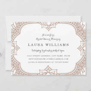 Elegant Mehndi Bridal Shower Invitation