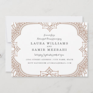 Elegant Mehndi Rehearsal Dinner Invitation