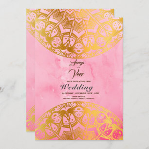 Elegant Mehndi Wedding Invitation