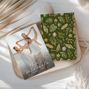 Elegant Mele Kalikimaka Photo Christmas Holiday Card