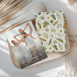 Elegant Mele Kalikimaka Photo Christmas Holiday Card