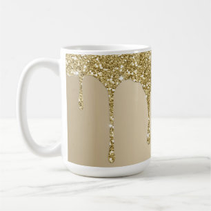 Elegant Melting Gold Glittery Glam Coffee Mug
