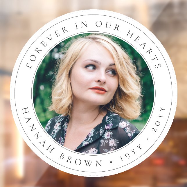 Elegant Memorial Chic Funeral Favour Photo Tribute Window Cling (Sheet 2)